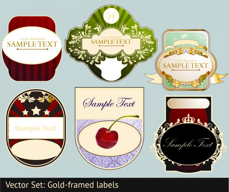 free vector Stickers and labels wine vector 1